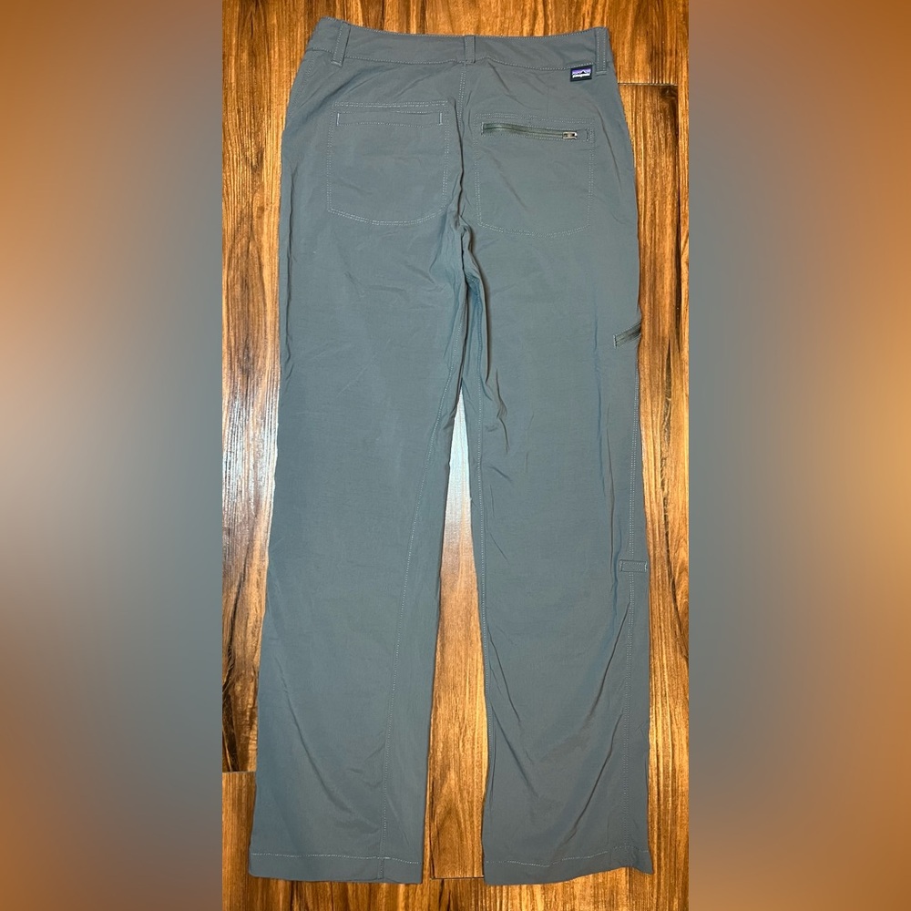 Patagonia Quandary Pants Womens 2 Gray Stretch Mid Rise Straight Leg Drawstring